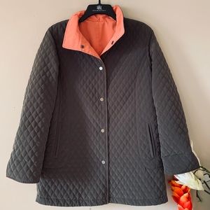 Reversible  Jacket Olive green and peach